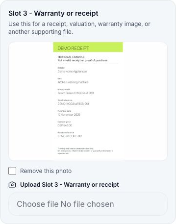 Add the supporting evidence · Actual app screenshot