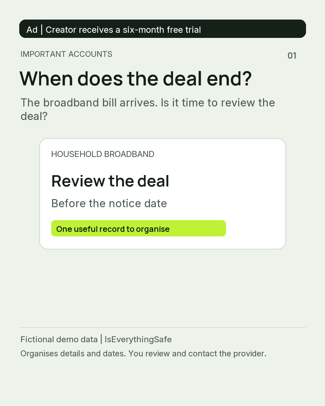 Review broadband before renewal