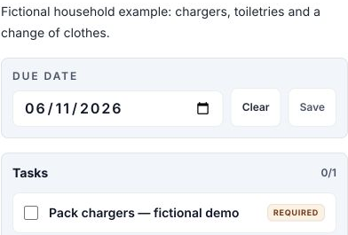 Make it a household step · Actual app screenshot