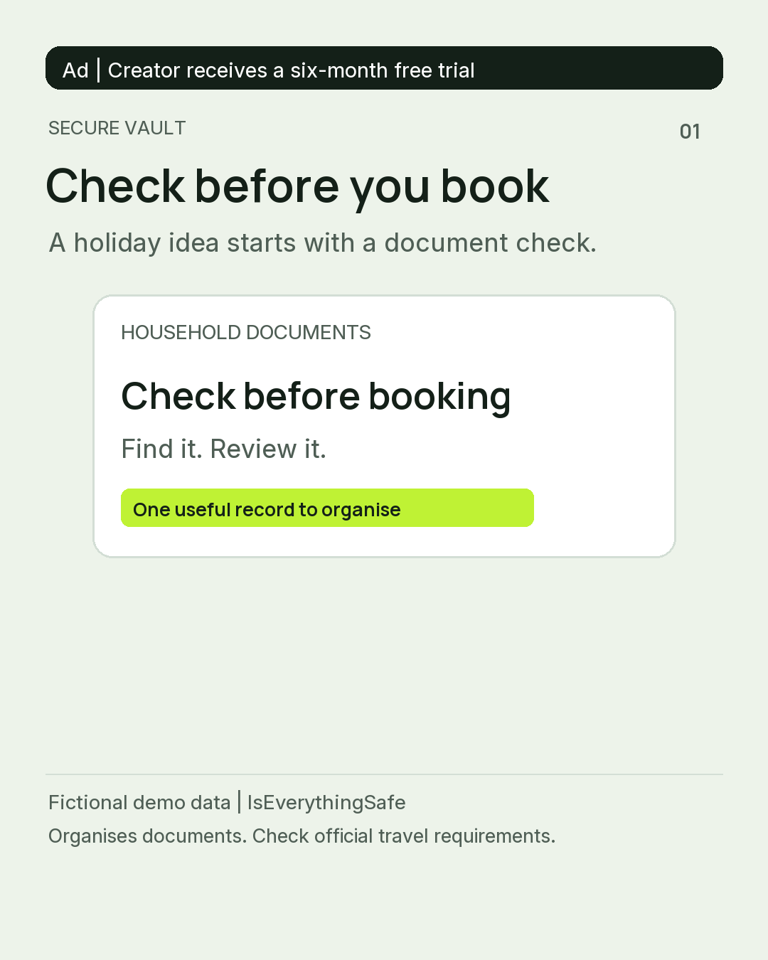 Check passport expiry before booking